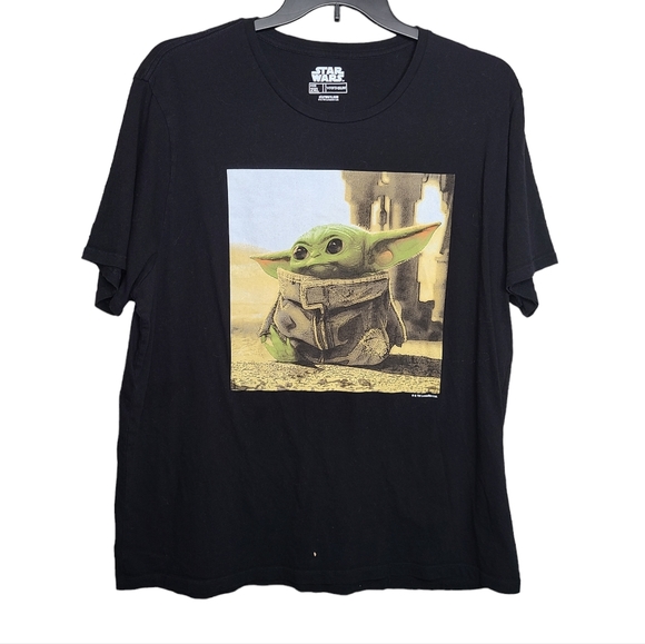 Fifth Sun Star Wars Baby Yoda The Mandalorian Black Graphic Tshirt 2XL - Picture 3 of 8
